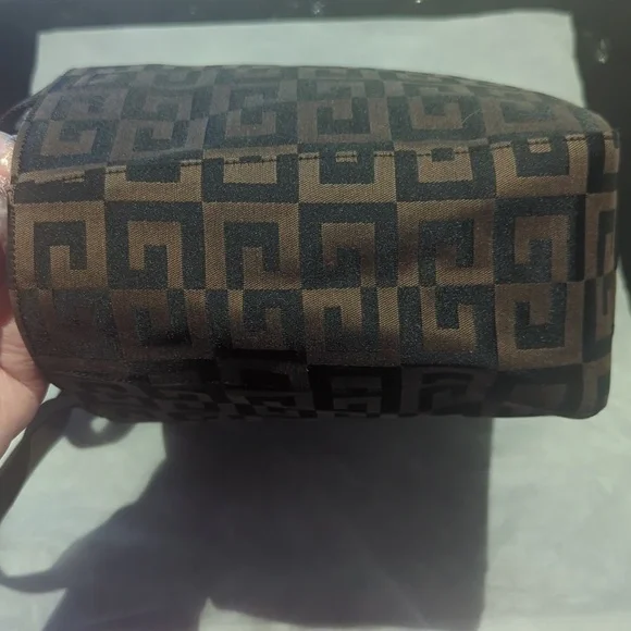 Givenchy Brown Geometric Fabric Tote Bag Authentic Designer Large - Picture 2 of 15